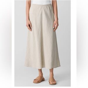 Eileen Fisher Bias Cut Organic Linen A-line Skirt